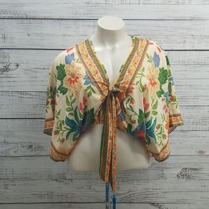 🎉HP🎉Shein Floral Tie-Front Kimono Top